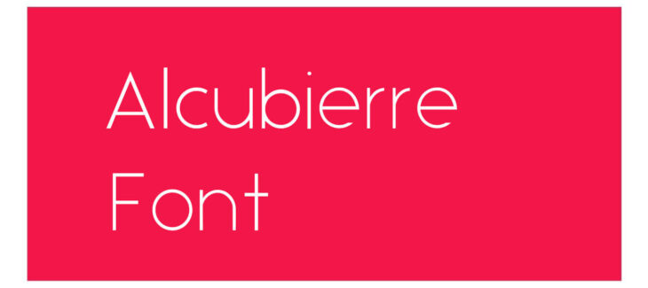 Alcubierre Font Free Download