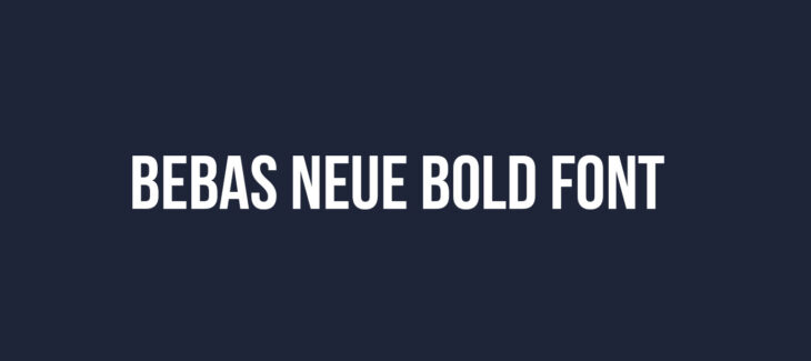 Bebas Neue Bold Font Free Download