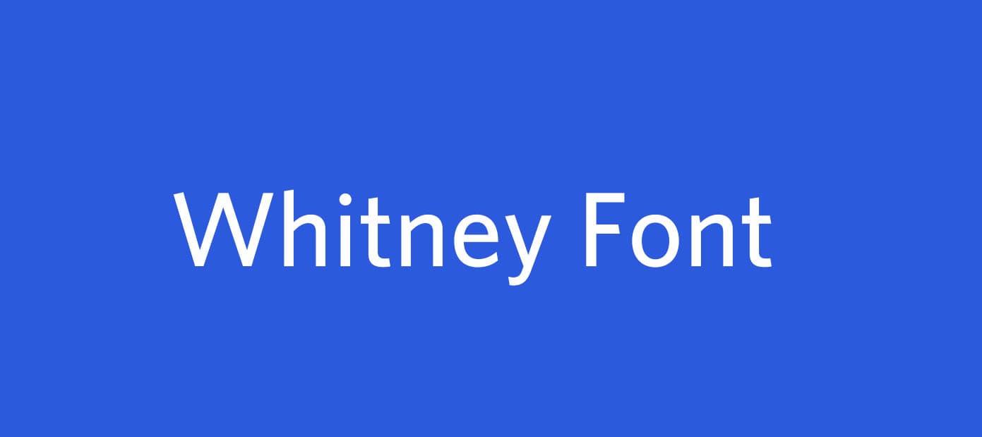whitney font free download mac
