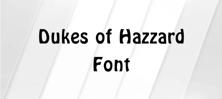 Dukes of Hazzard Font Free Download