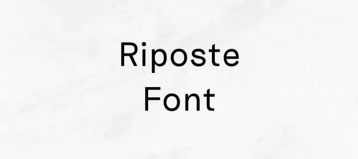 Riposte Font Free Download