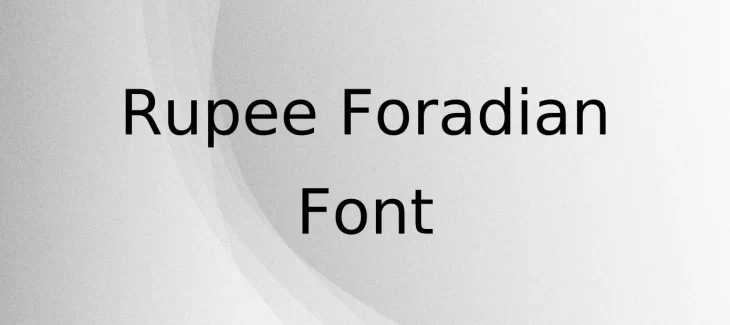 Rupee Foradian Font Free Download