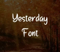 Yesterday Font Free Download