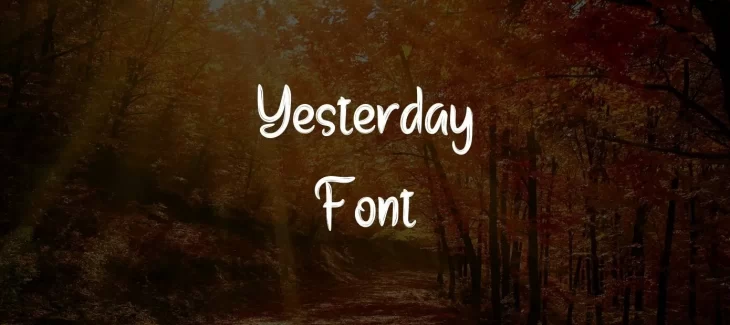 Yesterday Font Free Download