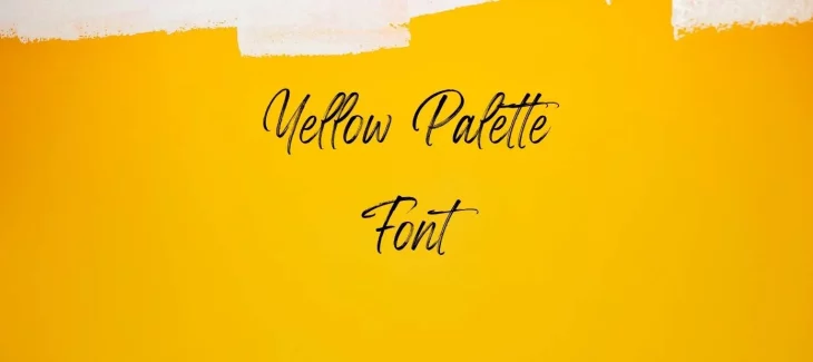 Yellow Palette Font Free Download