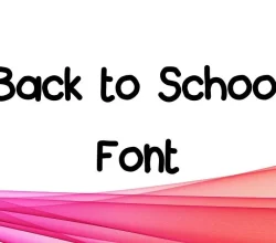 Back to School Font Free Download