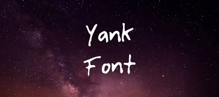 Yank Font Free Download