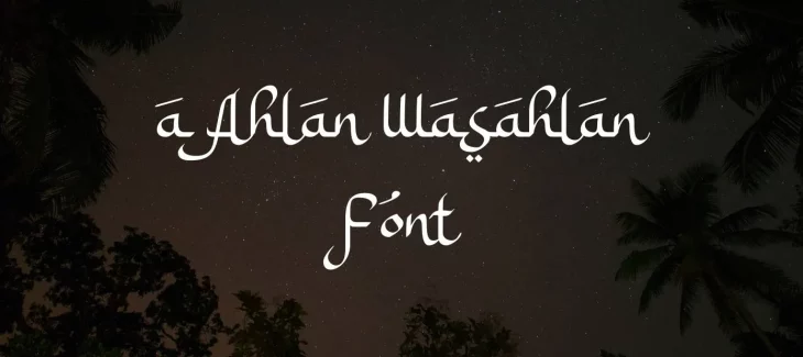 A Ahlan Wasahlan Font Free Download