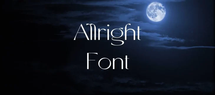 Allright Font Free Download