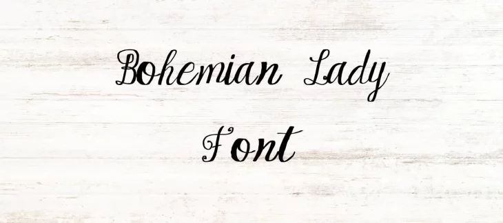 Bohemian Lady Font Free Download