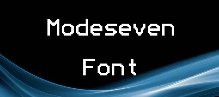 Modeseven Font Free Download